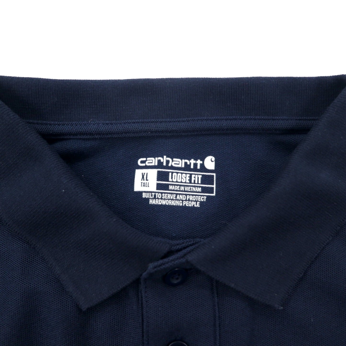 carhartt ルーズフィット ポロシャツ XL ネイビー ポリエステル ワンポイントロゴ