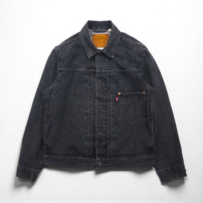 Levi's PREMIUM 1st Type Big E Denim Jacket, Size M, Black, Type 1 Trucker Jacket, Cinch Back, Double Pleats, Relaxed, A3147-0000