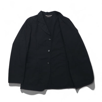 COMME des GARCONS HOMME PLUS 00年代 SIMPLE&UTILITY期 3B テーラードジャケット S ブラック コットン PM-J092 日本製