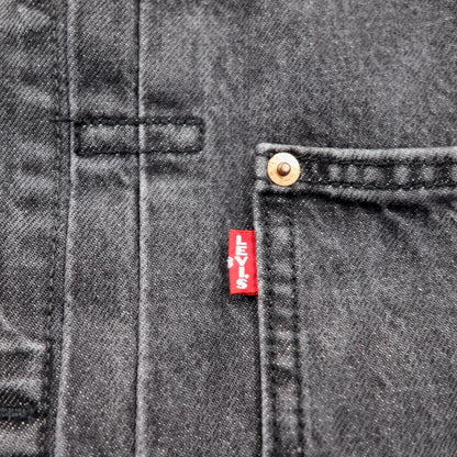 Levi's PREMIUM 1st Type Big E Denim Jacket, Size M, Black, Type 1 Trucker Jacket, Cinch Back, Double Pleats, Relaxed, A3147-0000