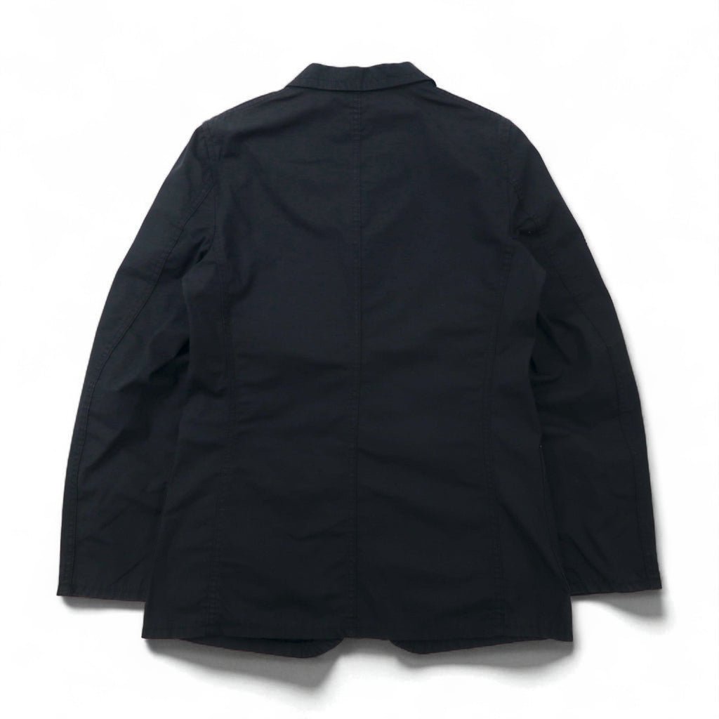COMME des GARÇONS HOMME PLUS 2000s Simple &amp; Utility Period 3B Tailored Jacket, Size Small, Black, Cotton, PM-J092, Made in Japan