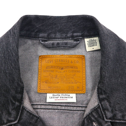 Levi's PREMIUM 1st Type Big E Denim Jacket, Size M, Black, Type 1 Trucker Jacket, Cinch Back, Double Pleats, Relaxed, A3147-0000