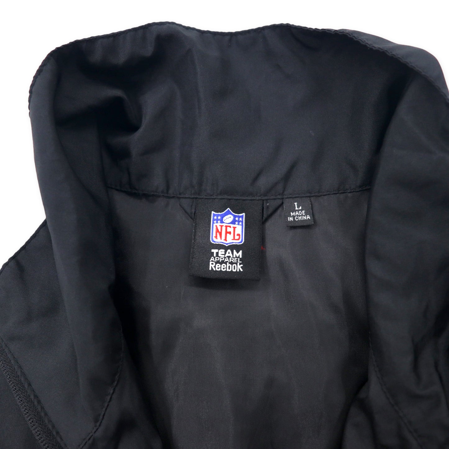 Reebok NFL Carolina Panthers ナイロンジャケット トラックジャケット ジャージ L ブラック ポリエステル パンサーズ ビッグサイズ