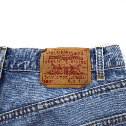 Levi's 00年代 550 リラックスフィット テーパード デニムパンツ M インディゴ ブルー RELAXED FIT ジッパーフライ 00550-4891 メキシコ製