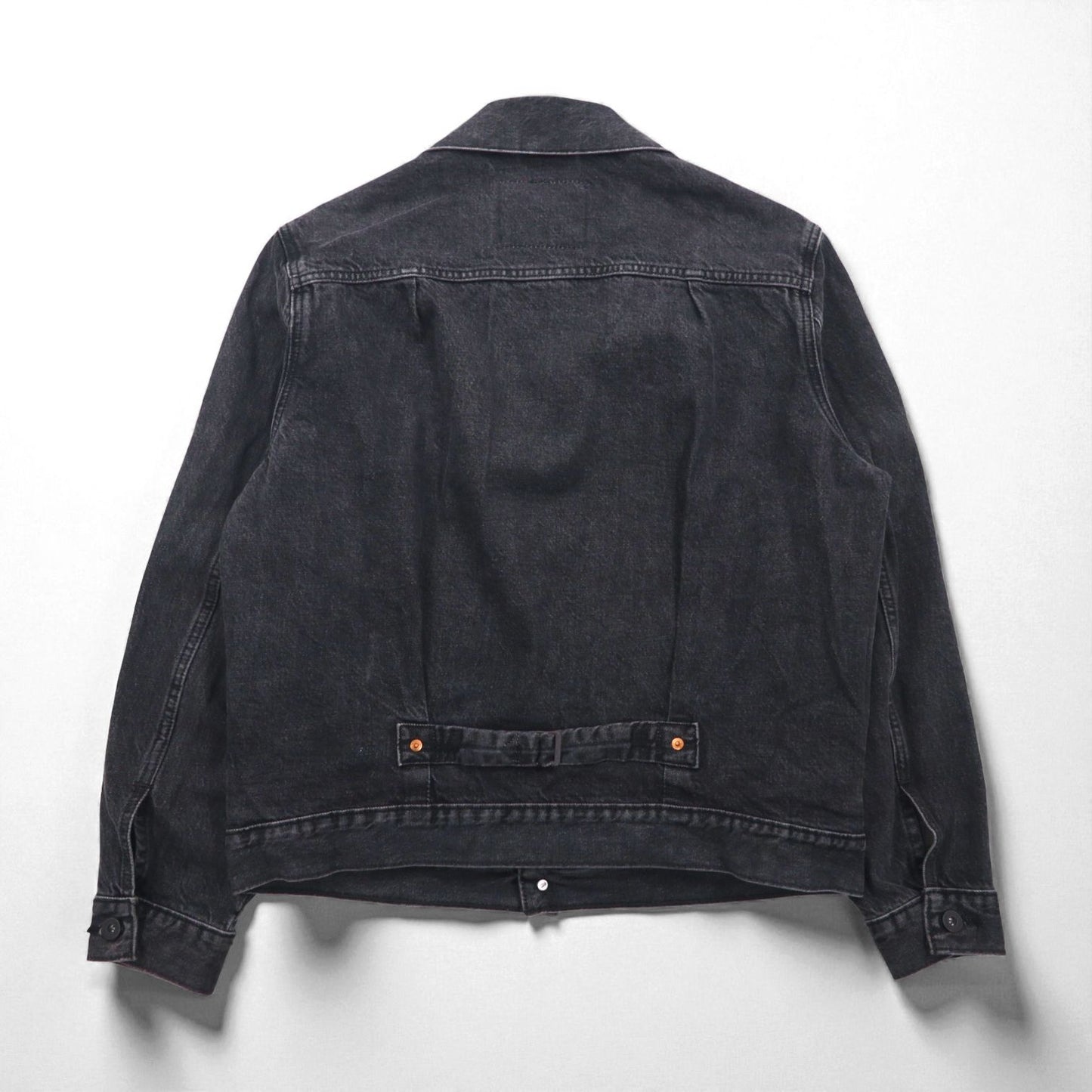 Levi's PREMIUM 1st Type Big E Denim Jacket, Size M, Black, Type 1 Trucker Jacket, Cinch Back, Double Pleats, Relaxed, A3147-0000