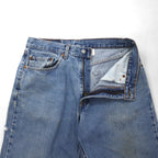 Levi's 550 Relaxed Fit Tapered Denim Pants, Size M, Indigo Blue, Zipper Fly, 00550-4891, Made in Mexico, 2000s