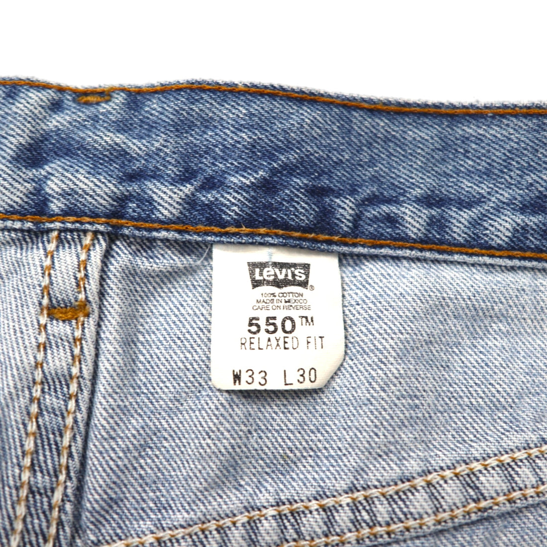 Levi's 550 Relaxed Fit Tapered Denim Pants, Size M, Indigo Blue, Zipper Fly, 00550-4891, Made in Mexico, 2000s