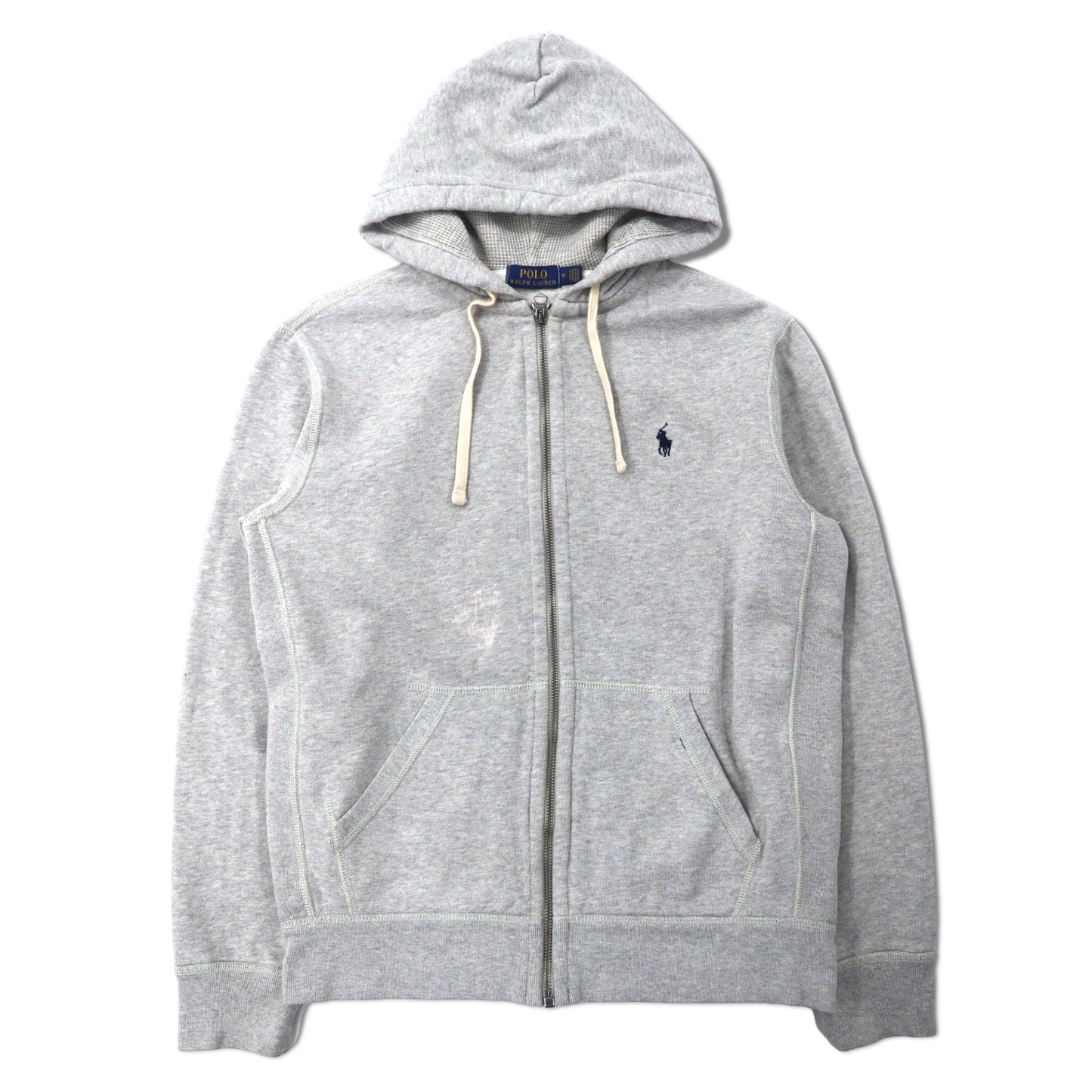 POLO RALPH LAUREN Reverse Weave Full ZIP UP HOODIE M Gray