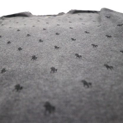 Polo Ralph Lauren Thermal Set, Size L, Gray, All-Over Pony Print, Loungewear Pajamas