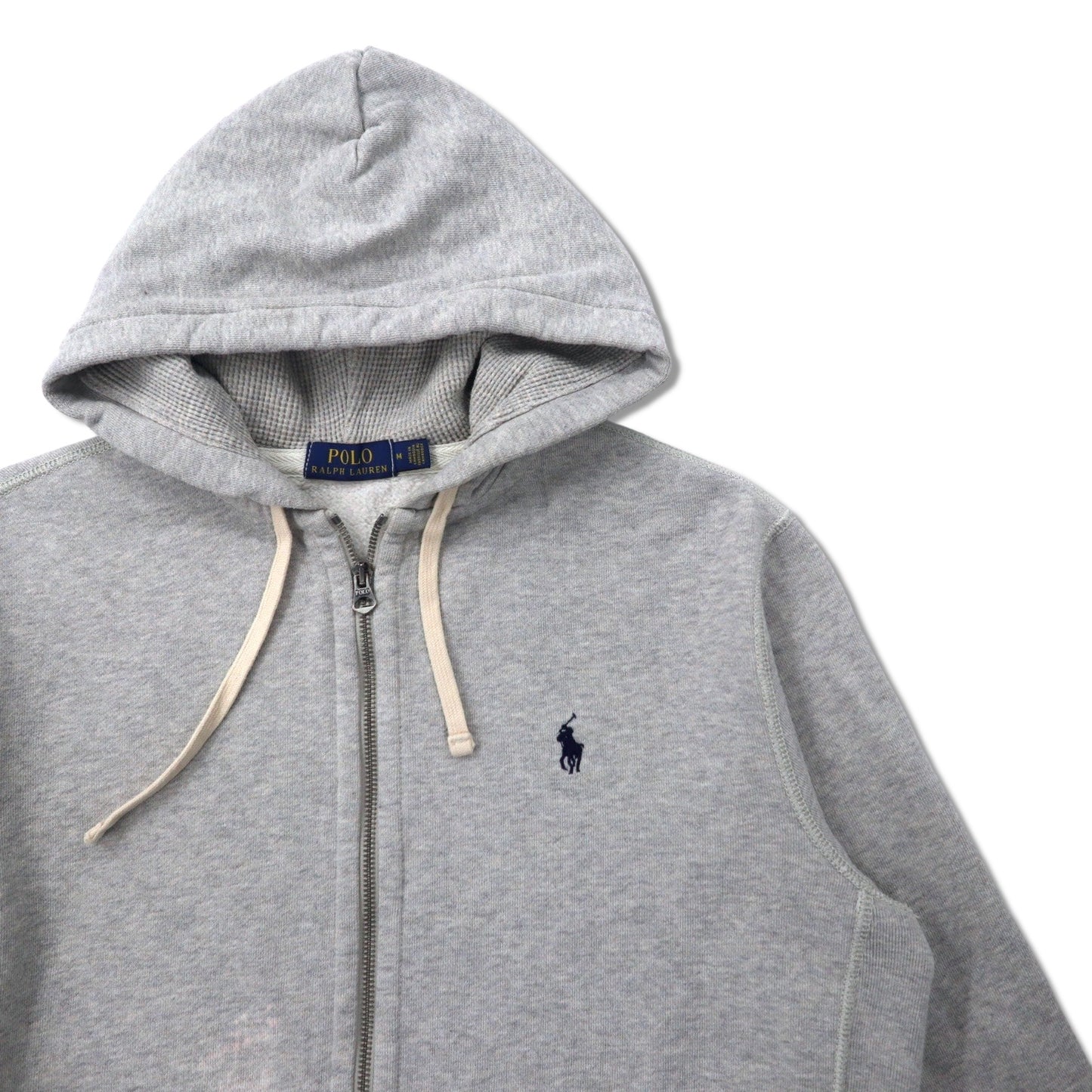 POLO RALPH LAUREN Reverse Weave Full ZIP UP HOODIE M Gray