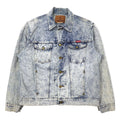 日本然リトテ-古着オンライン-Wrangler 90年代 ケミカルウォッシュ デニムジャケット Gジャン L ブルー コットン BUNDLE 86501HW-Wrangler 90's Chemical Wash Denim Jacket G Jean L Blue Cotton BUNDLE 86501HW