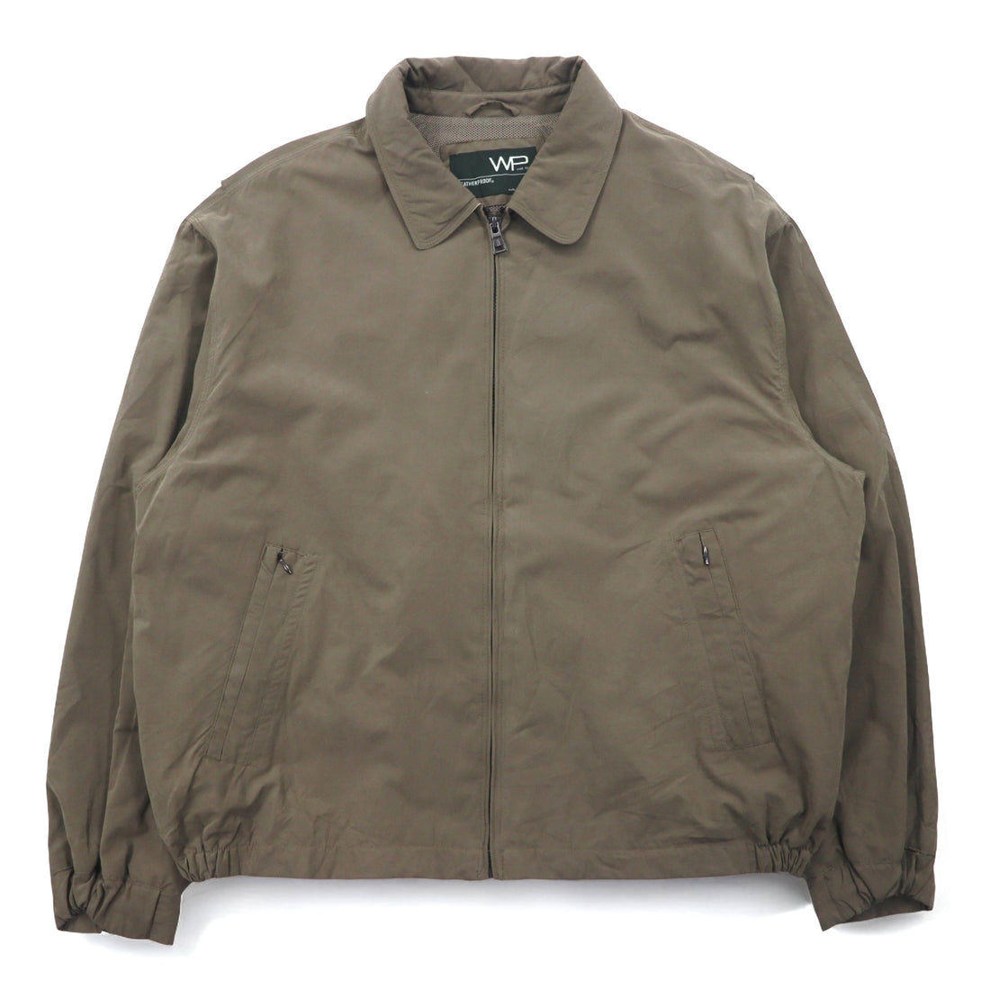 WP WEATHER PROOF Peach Skin Swing Top Harrington Jacket L Beige Waterproof Mesh Liner