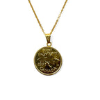 日本然リトテ-古着オンライン-Vintage Canadian Coin Necklace カナダ メープルコイン ネックレス ペンダント 1セント 硬貨 ゴールド エリザベス11世-Vintage Canadian Coin Necklace Canada Maple Coin Necklace Pendant 1 Cent Coin Gold Elizabeth XI