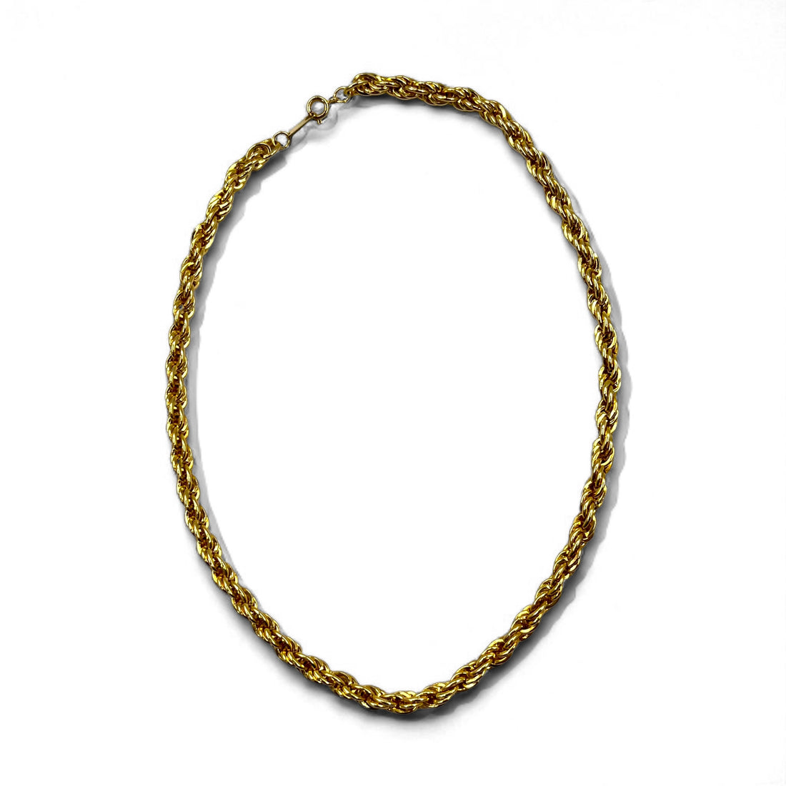 Vintage Gold Plated Necklace イタリア製 ツイストチェーン ネックレス 18KGP ゴールド