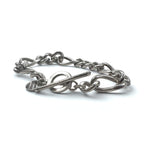 PHILIPPE AUDIBERT Figaro Chain Toggle Bracelet in Silver Metal
