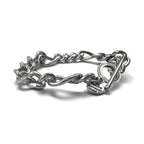 PHILIPPE AUDIBERT Figaro Chain Toggle Bracelet in Silver Metal