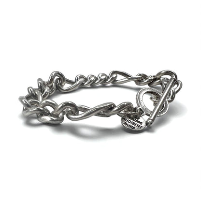 PHILIPPE AUDIBERT Figaro Chain Toggle Bracelet in Silver Metal