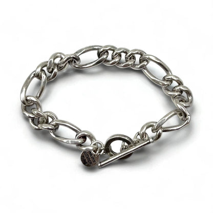 PHILIPPE AUDIBERT Figaro Chain Toggle Bracelet in Silver Metal