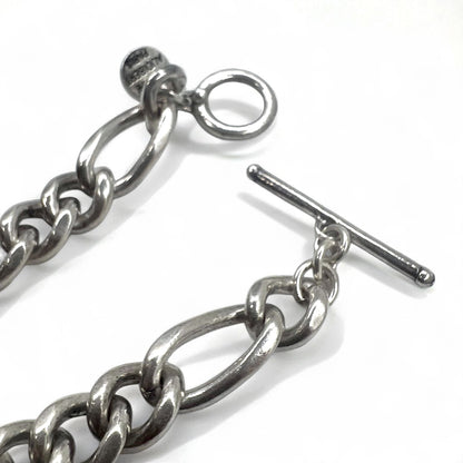 PHILIPPE AUDIBERT Figaro Chain Toggle Bracelet in Silver Metal