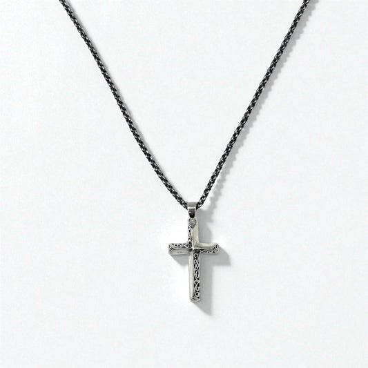 Vintage Silver Cross Necklace クロス 十字架 ネックレス 唐草 シルバー 925