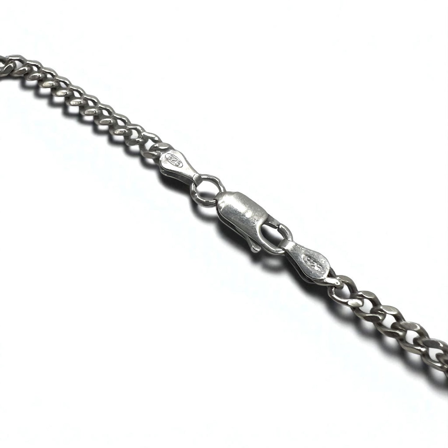 Vintage Virgin Mary Medal Silver Necklace, Virgin Mary Oval Coin Necklace, 925 Silver, Italy, with Curb Chain