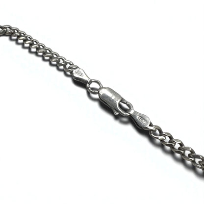 Vintage Virgin Mary Medal Silver Necklace, Virgin Mary Oval Coin Necklace, 925 Silver, Italy, with Curb Chain