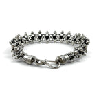 Vintage Silver Bracelet DNA Spike Chain Bracelet in 925 Sterling Silver with Hook