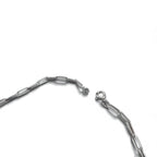 Vintage Silver Black Onyx Necklace, Indian Jewelry, Black Onyx Hopi Chain Necklace Pendant, Silver 925, R Stamp