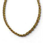 Vintage Gold Plated Necklace, Italian Twisted Chain Necklace, 18K Gold