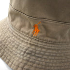 Polo by Ralph Lauren 90年代 バケットハット M ベージュ コットン スモールポニー刺繍