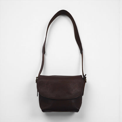 SLOW Rubono Flap Shoulder Bag, Full Vegetable-Tanned Leather, 300S15B, Made in Japan