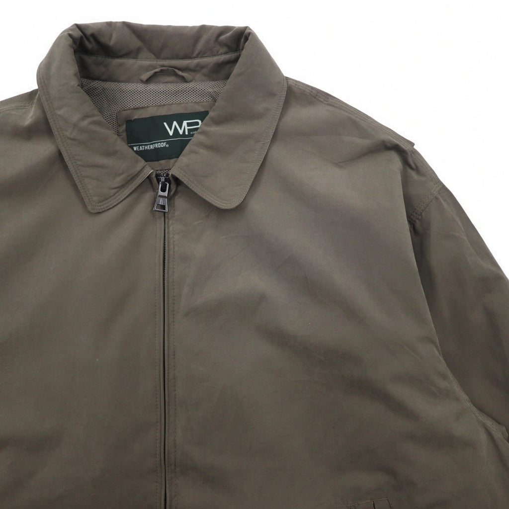 WP WEATHER PROOF Peach Skin Swing Top Harrington Jacket L Beige Waterproof Mesh Liner