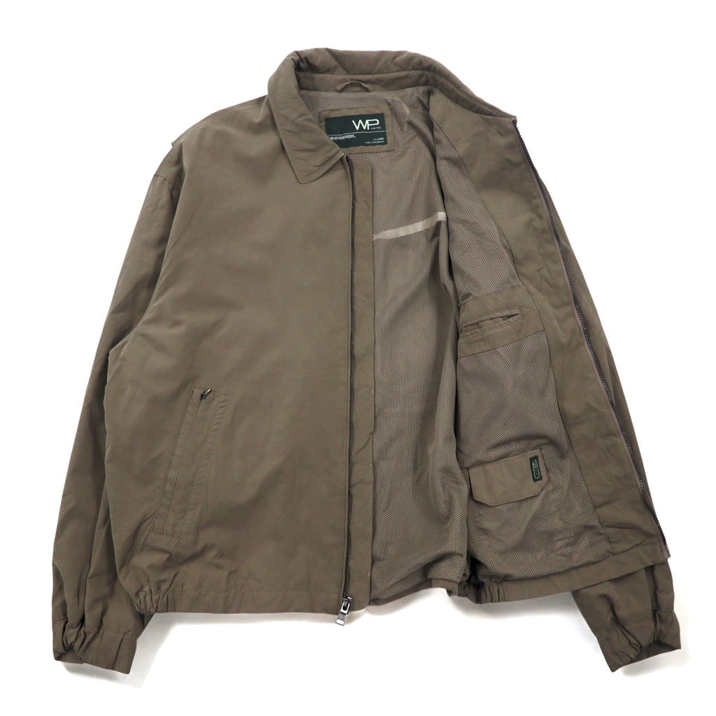 WP WEATHER PROOF Peach Skin Swing Top Harrington Jacket L Beige Waterproof Mesh Liner