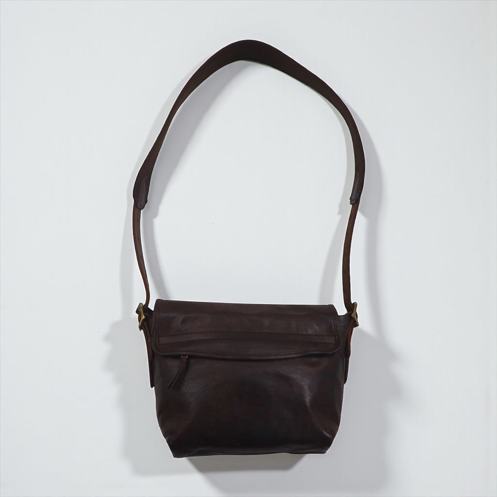 SLOW Rubono Flap Shoulder Bag, Full Vegetable-Tanned Leather, 300S15B, Made in Japan