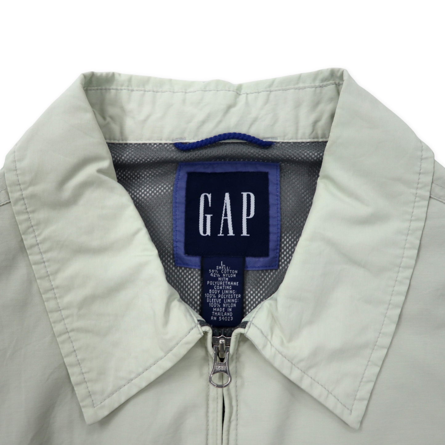 GAP 00年代 オールドギャップ スウィングトップ ハリントンジャケット L ベージュ コットン ナイロン メッシュライナー ビッグサイズ