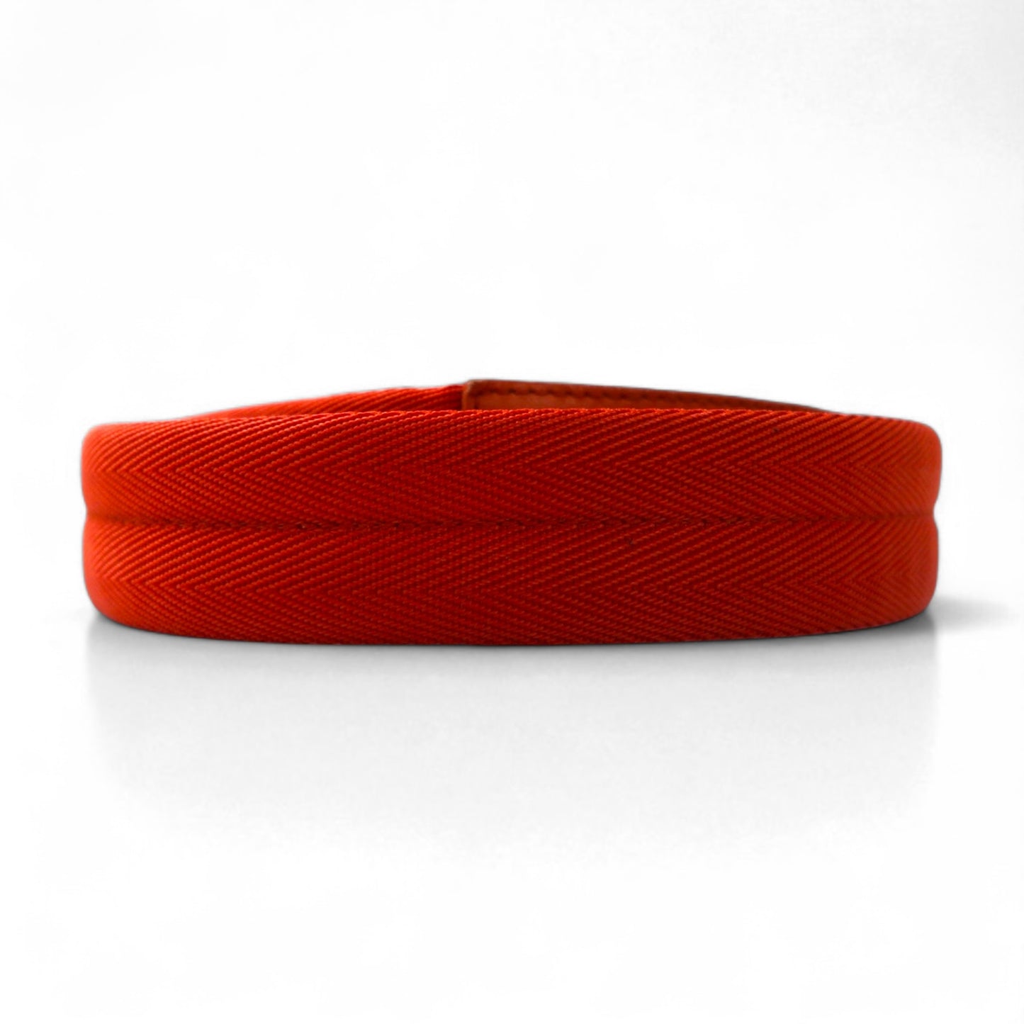 PRADA Nylon Canvas Belt with Logo Loop and Utility Belt, Size 38/95, Orange with Leather Accents, 4C2855, Made in Italy