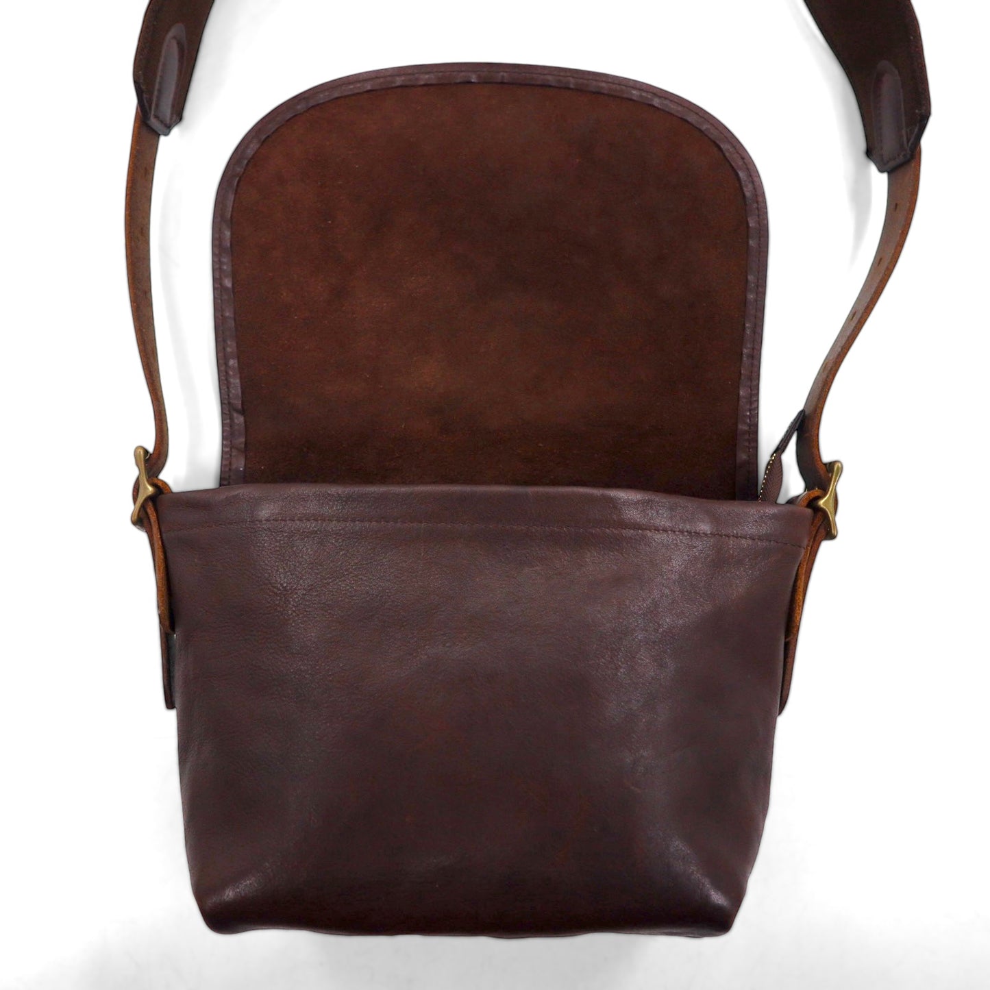 SLOW Rubono Flap Shoulder Bag, Full Vegetable-Tanned Leather, 300S15B, Made in Japan