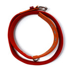 PRADA ナイロンキャンバス ベルト LOGO LOOP UTILITY BELT 38/95 オレンジ レザー切り替え 4C2855 イタリア製
