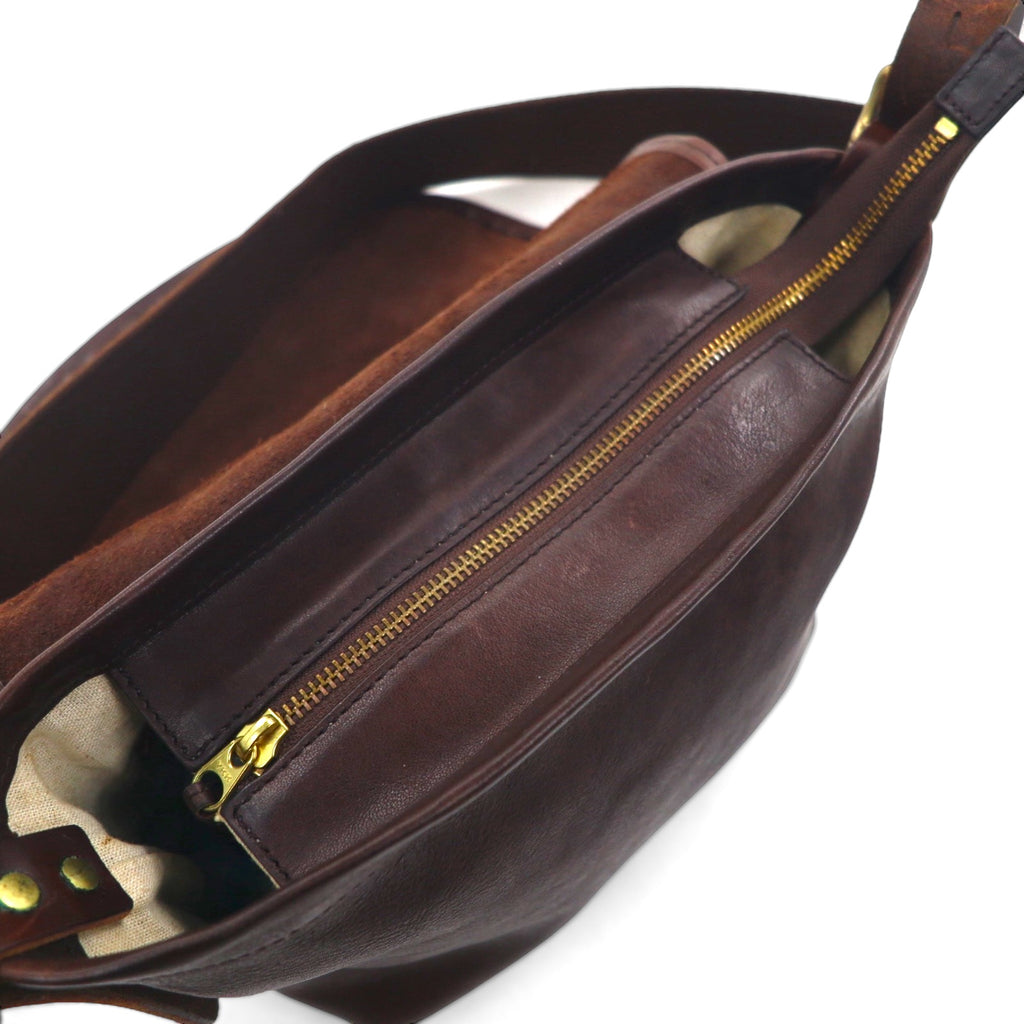 SLOW Rubono Flap Shoulder Bag, Full Vegetable-Tanned Leather, 300S15B, Made in Japan