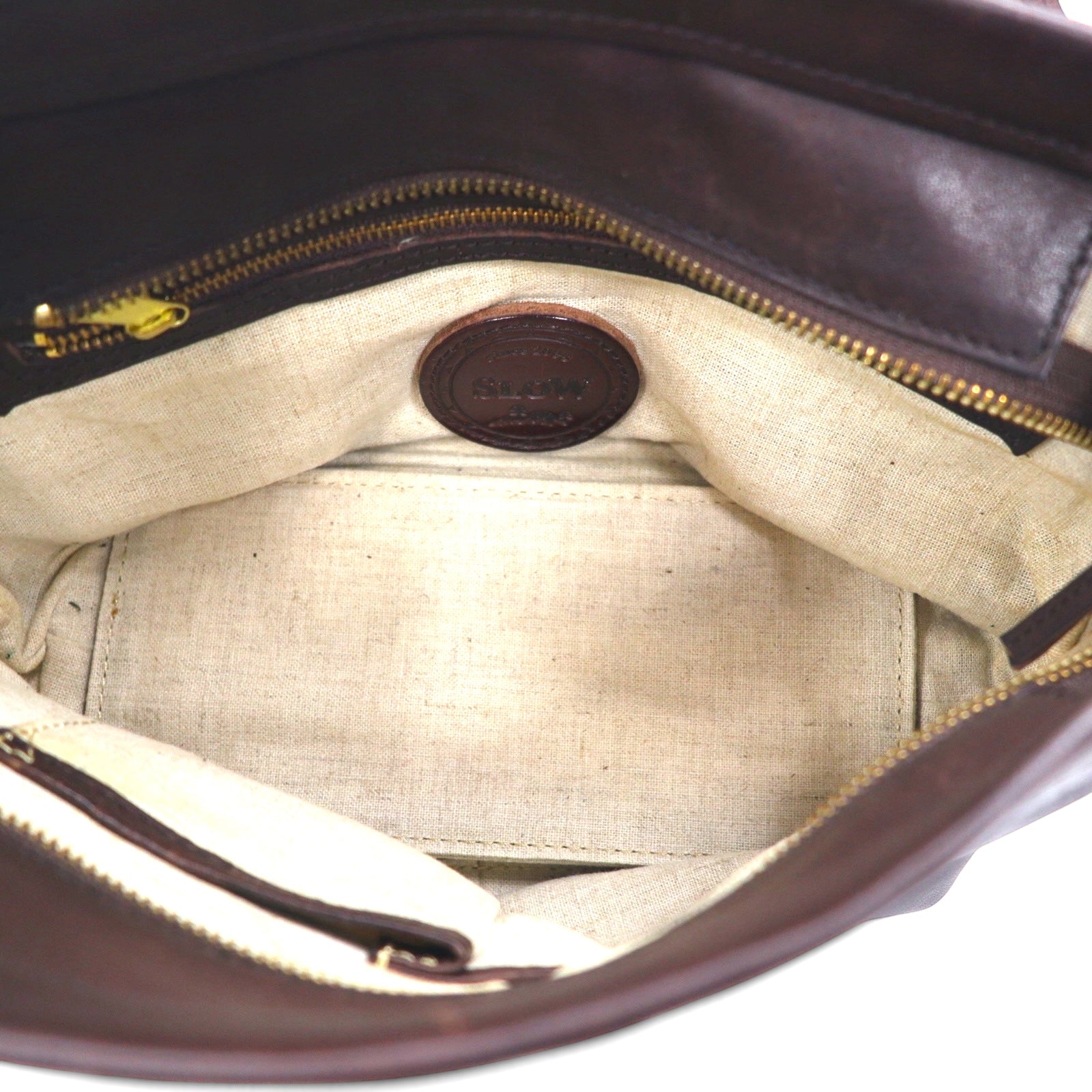 SLOW Rubono Flap Shoulder Bag, Full Vegetable-Tanned Leather, 300S15B, Made in Japan