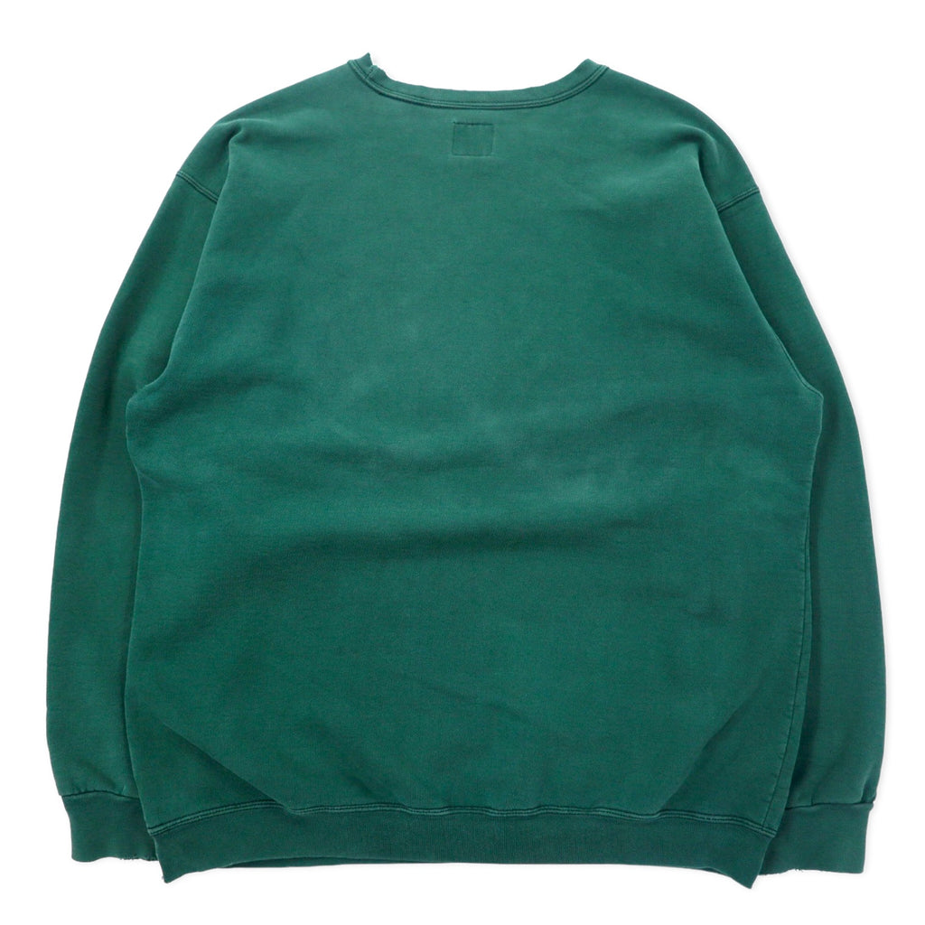 STARTER USA Made 90s Distressed Sweatshirt XL Green Cotton Big Size Logo Print