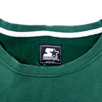 STARTER USA Made 90s Distressed Sweatshirt XL Green Cotton Big Size Logo Print