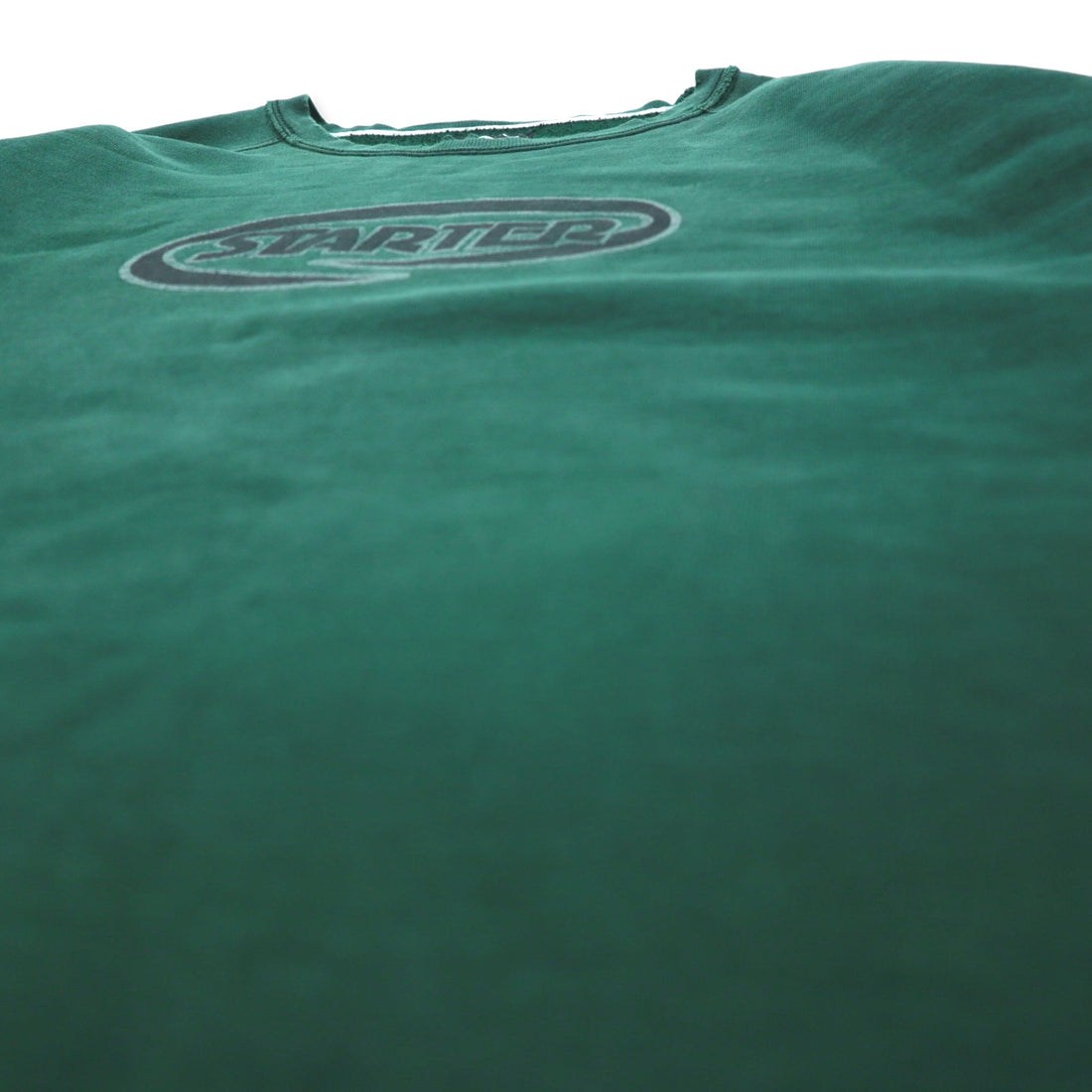 STARTER USA Made 90s Distressed Sweatshirt XL Green Cotton Big Size Logo Print