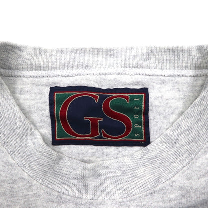 GS SPORT 90s USA Vintage Sweatshirt スウェット トレーナー L グレー 90年代 USA製 WISCONSIN BADGERS