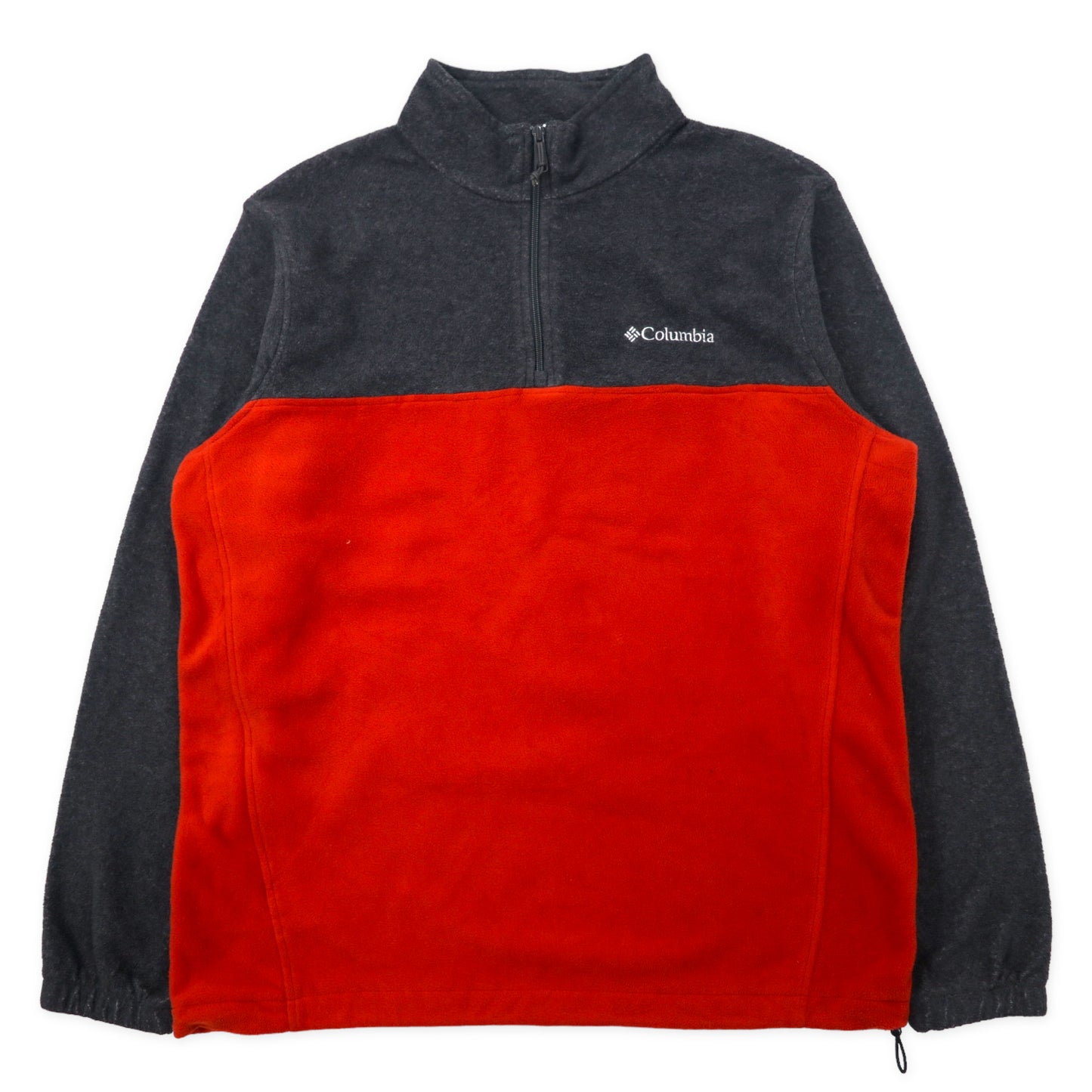 COLUMBIA Half Zip FLEECE Jacket L Gray Orange by COLLAR Polyester One Point  Logo Embroidery – 日本然リトテ