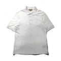 BURBERRY 現行タグ ポロシャツ L ホワイト コットン 鹿の子 ワンポイントロゴ刺繍