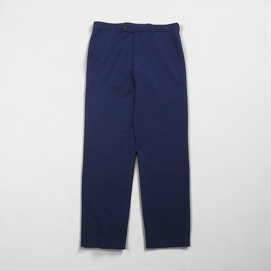 NAUTICA スラックス パンツ L ネイビー ポリエステル テーパード