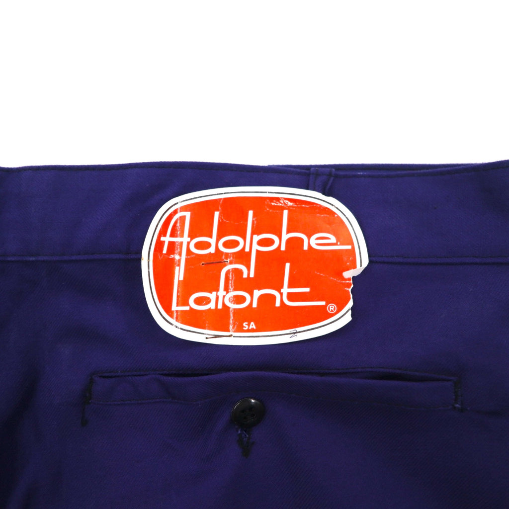 60年代 フランス製 Adolphe Lafont デッドストック モールスキン フレンチワークパンツ XL ブルー 未使用品