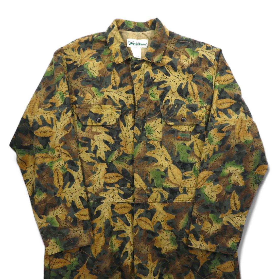 Vintage 90s Utility Jumpsuit USA Made Gender Mountain オールインワン ジャンプスーツ ツナギ L カーキ KELLY COOPER TRU-LEAF カモフラ