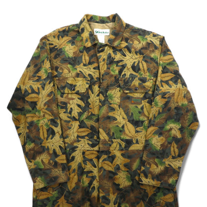 Vintage 90s Utility Jumpsuit USA Made Gender Mountain All-in-one Jumpsuit Overalls L Khaki KELLY COOPER TRU-LEAF Camouflage